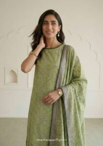 Light Green Digital Printed Lawn 3 Piece Unstitched Suit